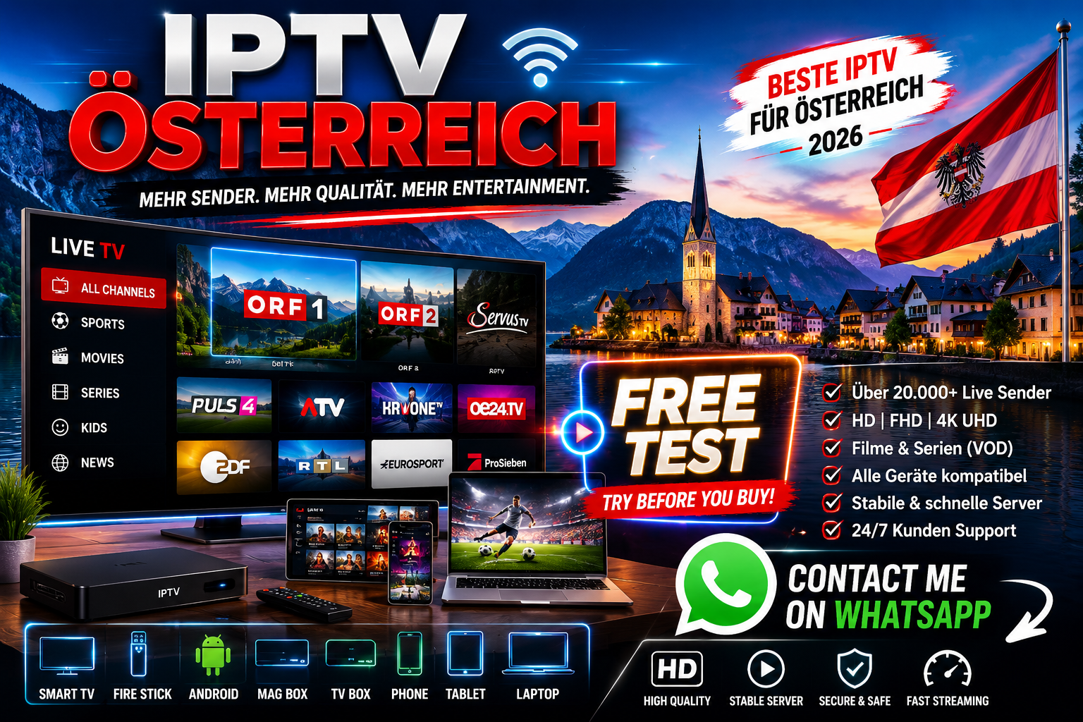 IPTV legal Österreich 2026 – Der top komplette betse guide IPTV lega IPTV kaufen Österreich 2026